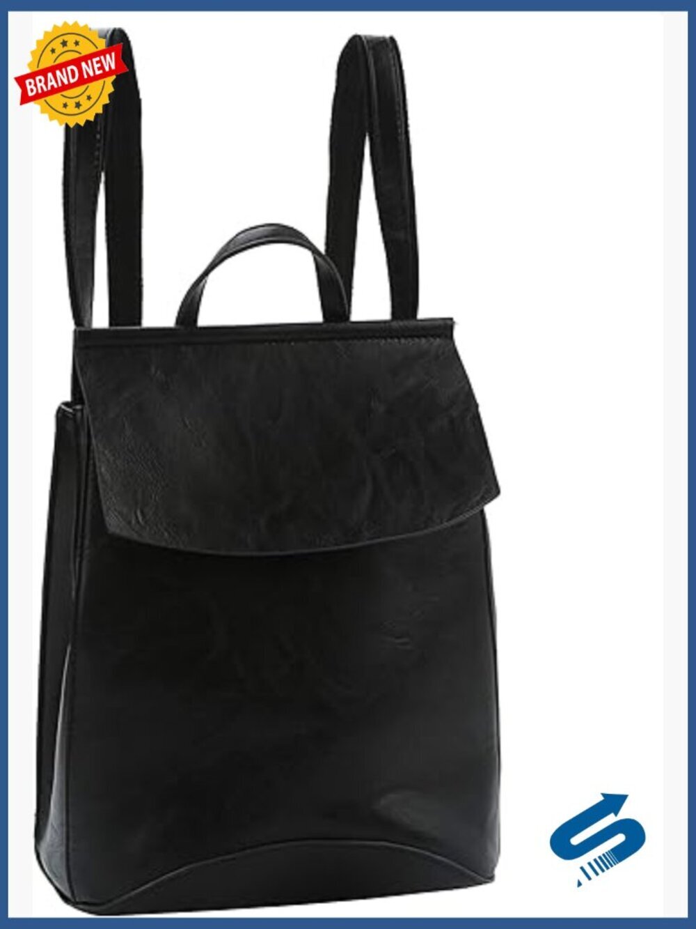 Convertible Vegan Leather Backpack Handbag Travel Work Bag
